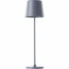 Brilliant Kaami G90939/22 rechargeable LED table lamp gray IP44 37 cm