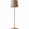 Brilliant Kaami G90939/18 oplaadbare LED tafellamp cappuccino/matgoud IP44 dimbaar