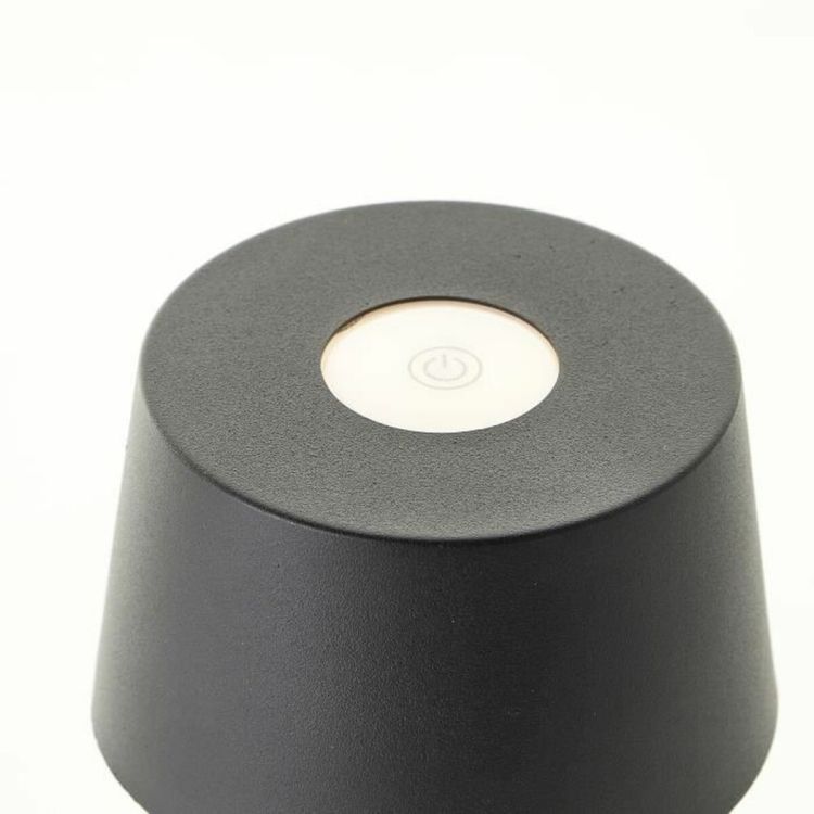 Brilliant Jona G40900/06 rechargeable LED table lamp black IP44 25 cm