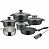 GSW Gourmet Granit inductie pannenset zwart 10-delig