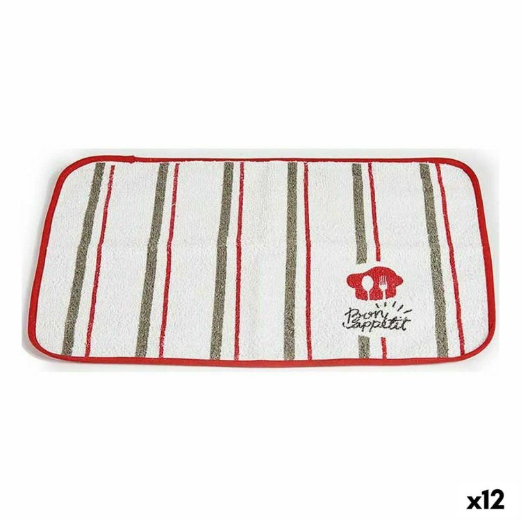 Placemat Kinvara Bon Appetit Wit Rood 33 x 0