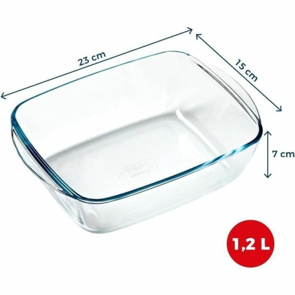Pyrex Airfryer oven dish 1.2 L borosilicate glass 23×15 cm