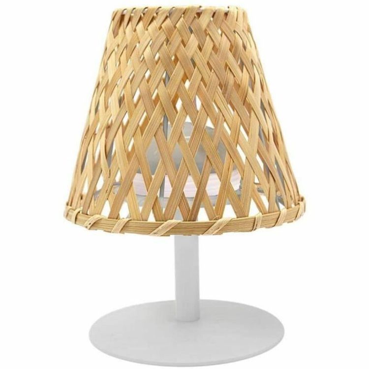 Lumisky Ibiza draadloze LED tafellamp bamboe IP44