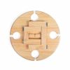 Livoo MES150 snack tray rubber wood with glass holders