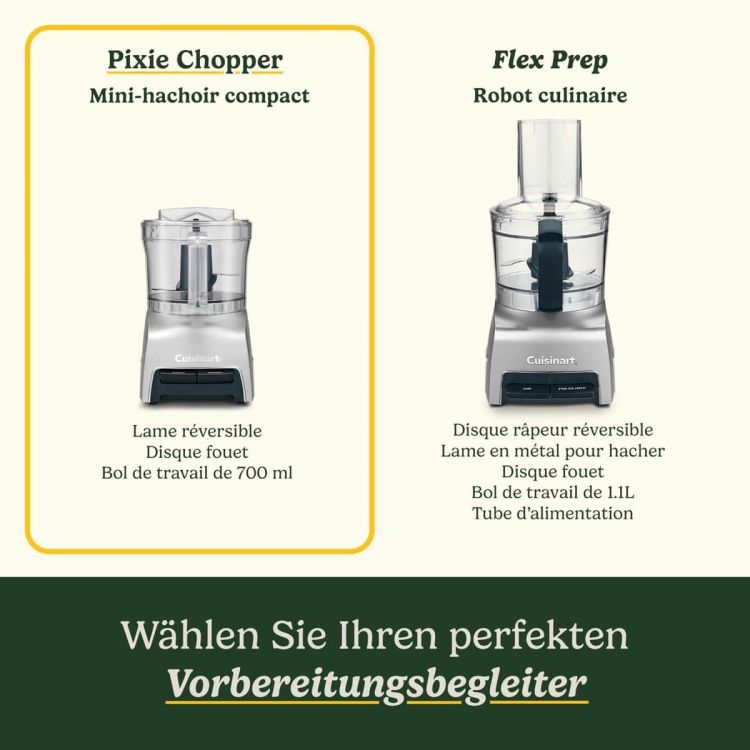Cuisinart Pixie Chopper CCH32E mini hakmolen 0,7L zilver/grijs 250W
