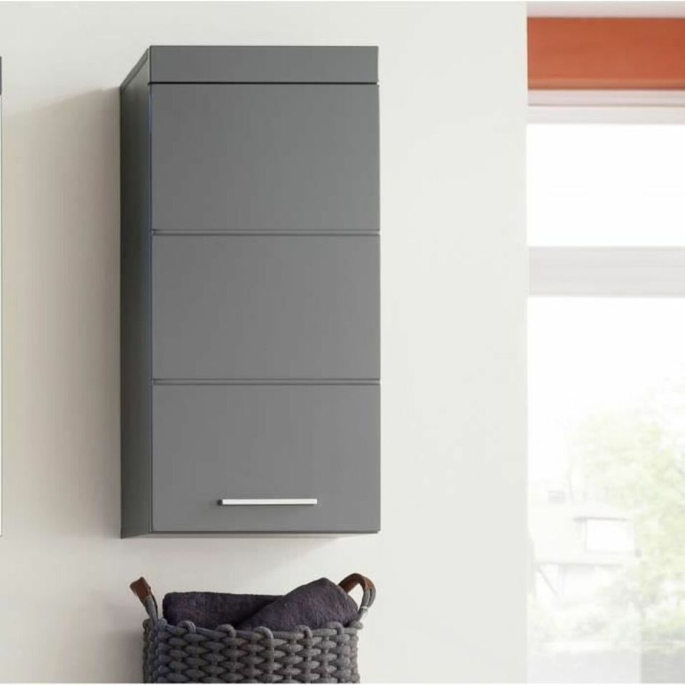 Trendteam Amanda badkamer wandkast grijs hoogglans