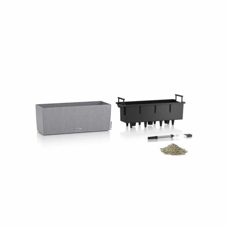 LECHUZA BALCONERA Stone 50 self-watering balcony planter gray