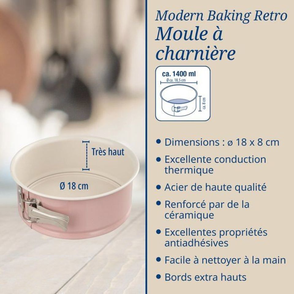 Dr. Oetker Retro springvormen 18 en 20 cm anti-aanbak set van 2 stuks