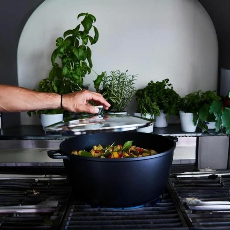 Baumalu 384943 cocotte / frying pan with lid black 13,4 L Ø 36 cm