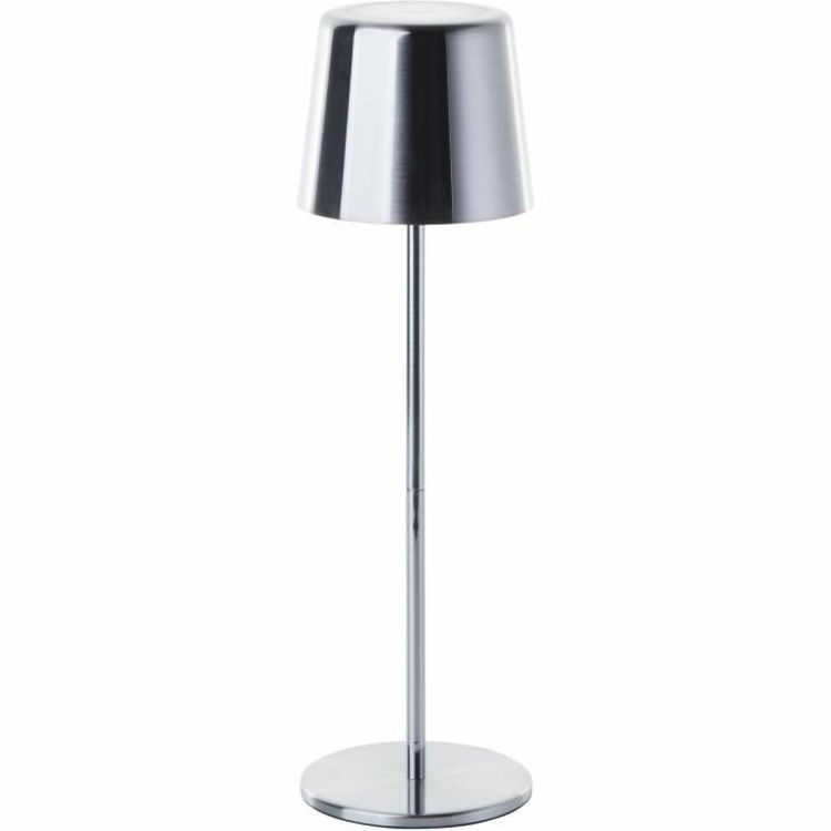 Brilliant Xaana G40939/68 rechargeable LED table lamp nickel/aluminum IP44 37 cm