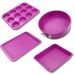 Fackelmann Tasty Pâtisserie baking mold set fuchsia 4-piece