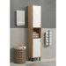 Trendteam Touch hoge badkamerkast wit eiken 191 cm