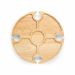 Livoo MES150 snack tray rubber wood with glass holders