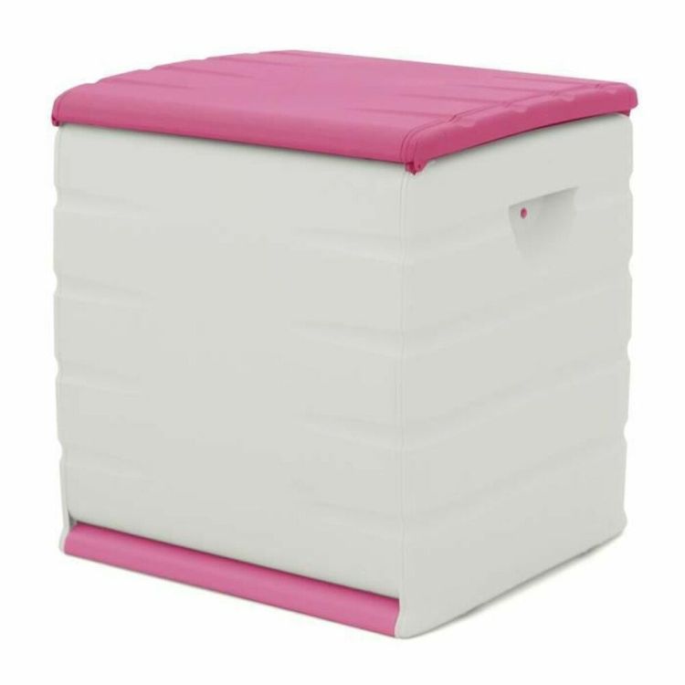 Kist Plastiken 60 x 61 x 53 cm Beige Fuchsia Plastic | Huisbest.nl