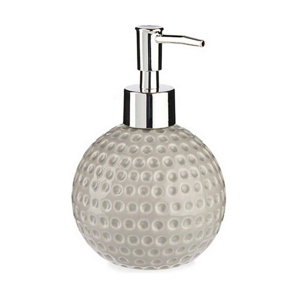 Berilo Golf zeepdispenser grijs metaal/keramiek 300 ml (12 stuks)