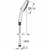 GROHE Vitalio Comfort 110 handdoucheset 2 standen