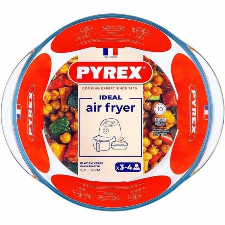 Pyrex Airfryer Ovenschaal 26 cm Rond Borosilicaat 2,3 L
