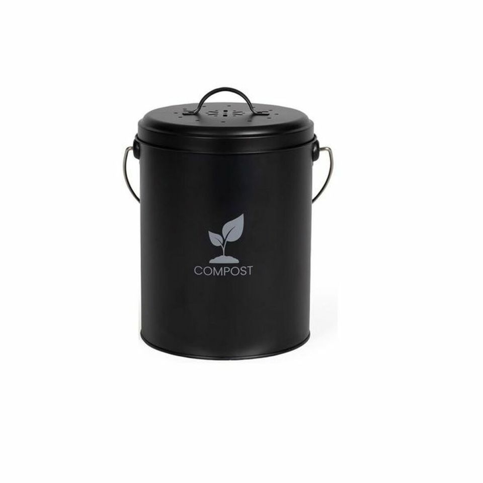 Livoo MES154N keukencompostemmer 6L zwart met koolfilter