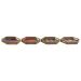 DKD Home Decor tray set natural/multicolor MDF 35 x 35 x 5 cm (4 pieces)