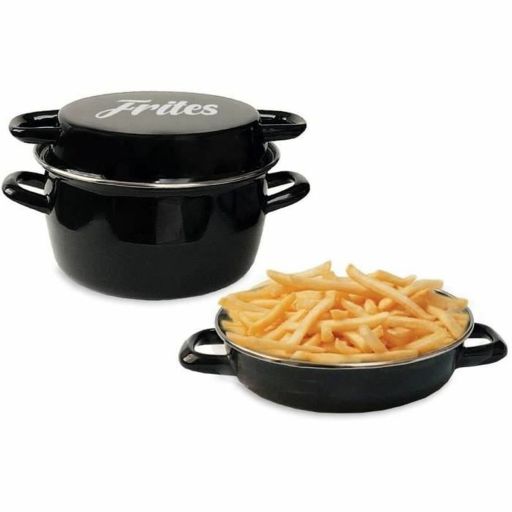 Baumalu fryer with basket 26 cm black enameled steel Baumalu fryer with basket 26 cm black enameled steel