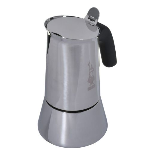 Bialetti New Venus 6-cup moka pot stainless steel silver/black Italian Coffee Pot Bialetti Black | Huisbest.nl