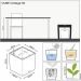 LECHUZA CUBE Cottage 50 vierkante plantenbak graniet