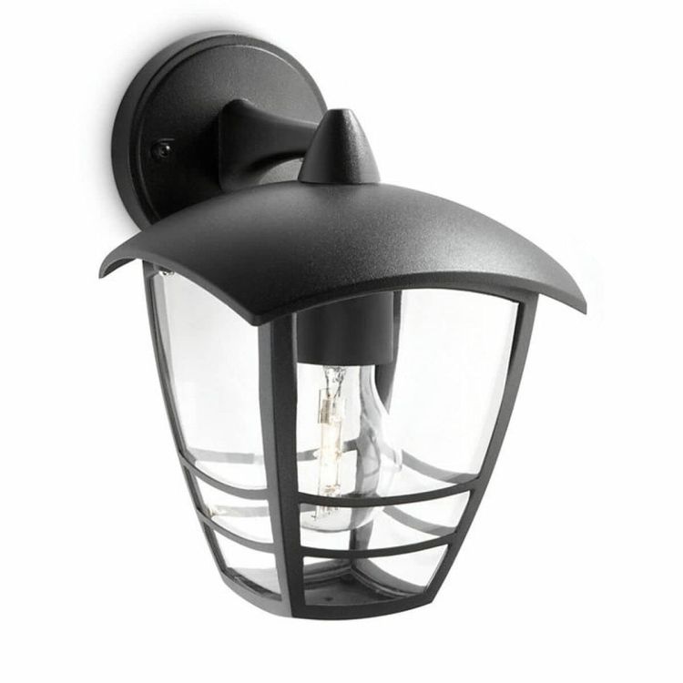 Philips Buitenlamp Zwart E27 IP44 Verstelbaar