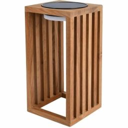 Lumisky CHENNAI solar lantaarn van teakhout 30 cm