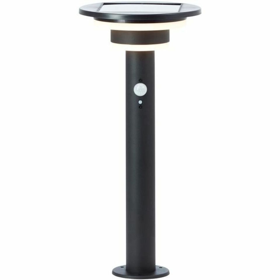 Brilliant Garvina G40406/06 solar LED sokkellamp zwart met bewegingssensor IP44 45 cm