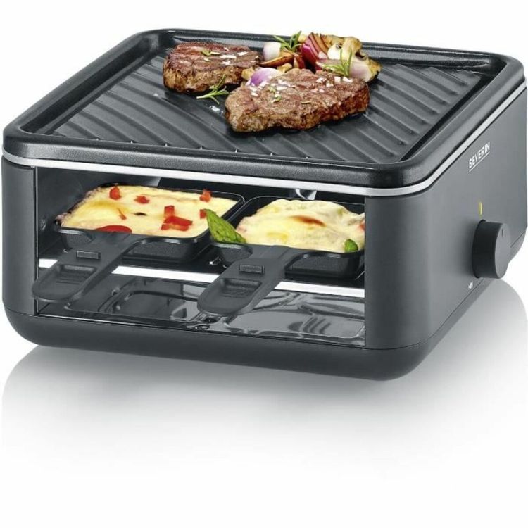 Raclette Severin RG2360 Zwart noir 24 x 24 cm | Huisbest.nl