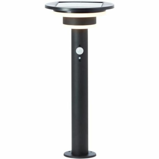 Brilliant Garvina G40406/06 solar LED sokkellamp zwart met bewegingssensor IP44 45 cm SV 3000 3000 W Zwart | Huisbest.nl
