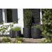 Capi Europe Pot Bulb Rib NL black Ø43 x H41 cm