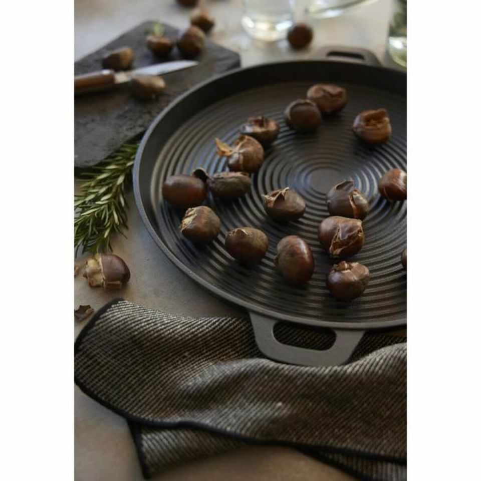 Baumalu grill plate enameled cast iron 34 cm induction