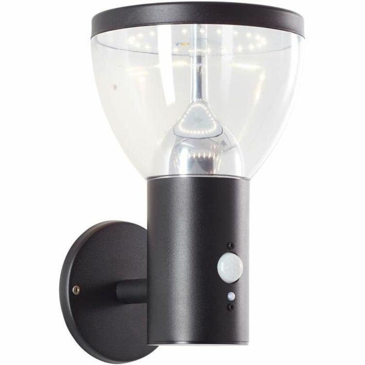 Brilliant Tulip G40410/06 LED solar outdoor wall light black with motion sensor IP44 24.5 cm