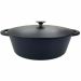 Baumalu 336408 ovale gietijzeren braadpan / cocotte 33 cm zwart mat 6L