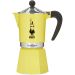 Bialetti Rainbow Yellow 6 cup aluminum coffee pot / moka pot