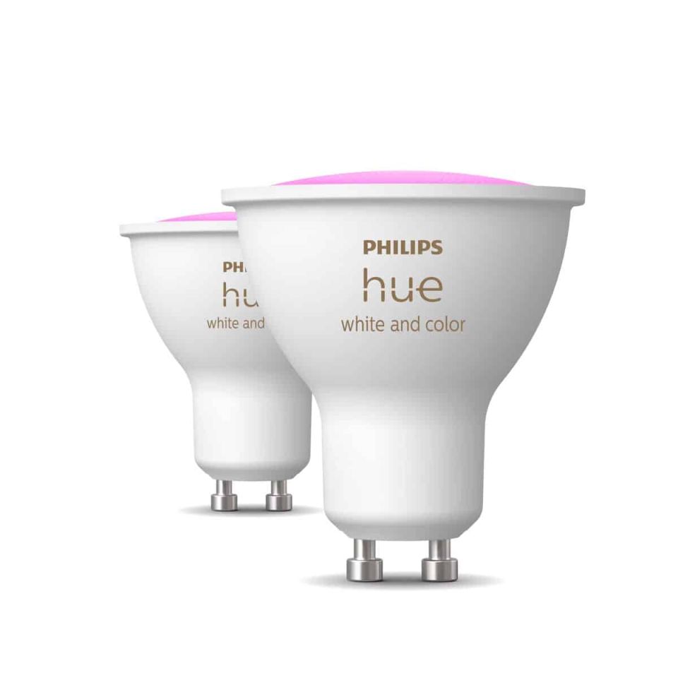 Philips Hue GU10 slimme spots 2-pack wit en kleur