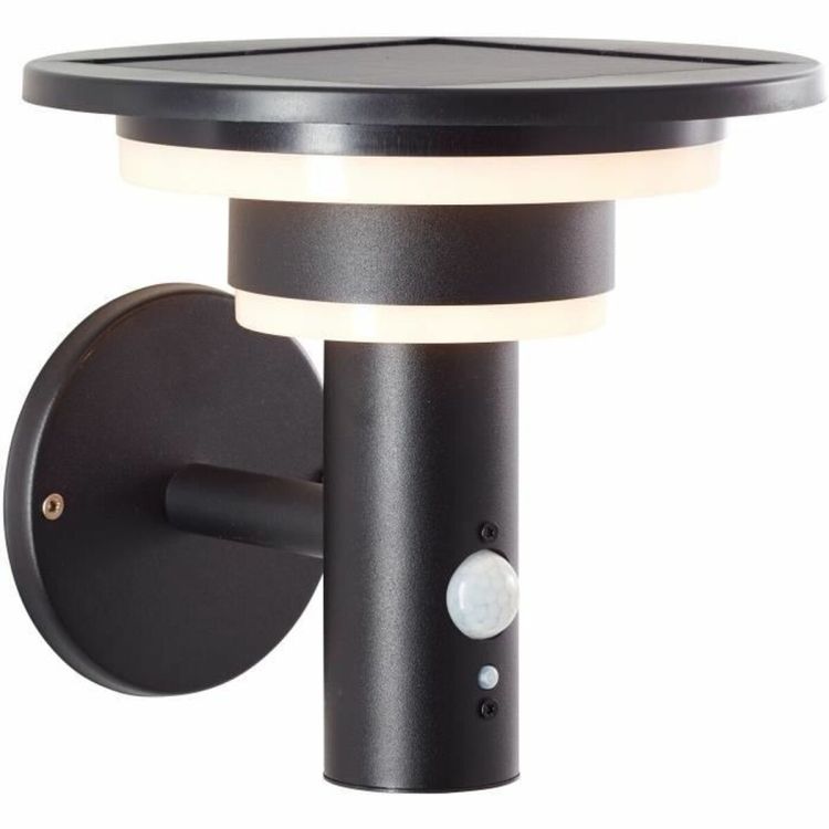 Brilliant Garvina G40405/06 LED solar outdoor wall light black with motion sensor IP44