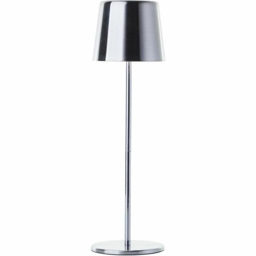Brilliant Xaana G40939/68 rechargeable LED table lamp nickel/aluminum IP44 37 cm Brilliant Xaana LED outdoor table lamp nickel dimmable