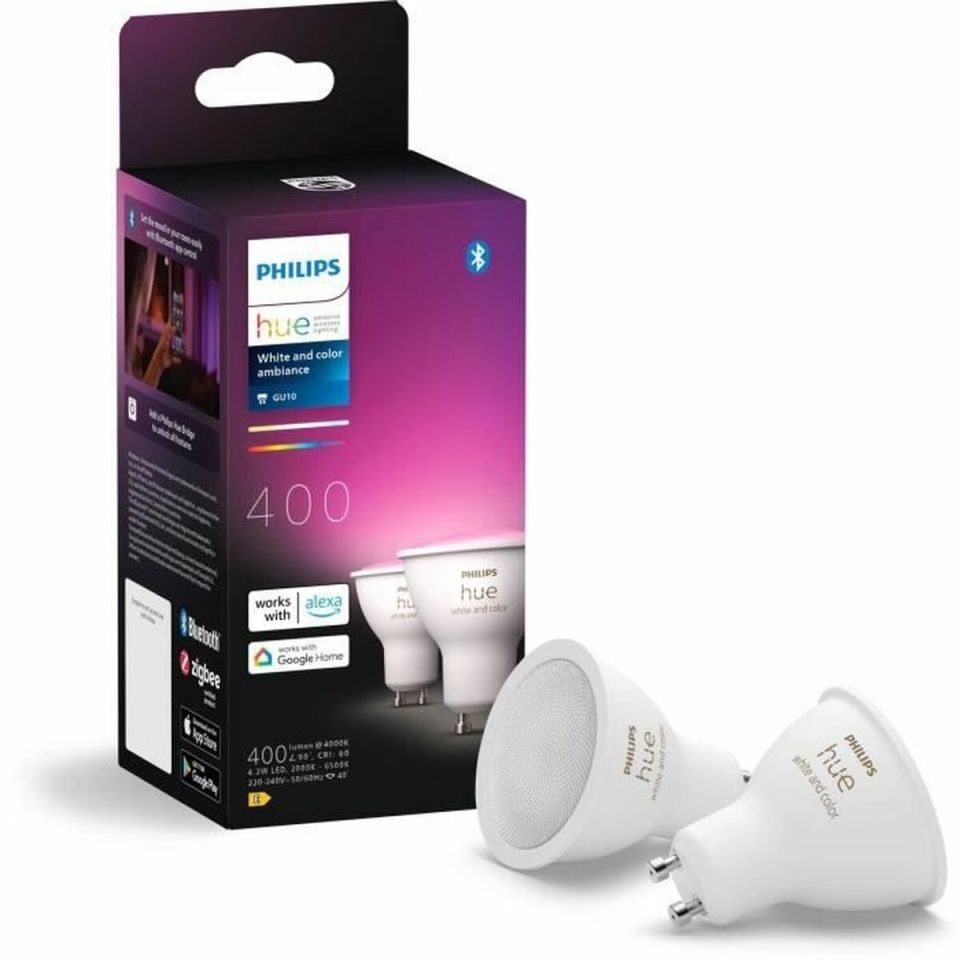 Philips Hue GU10 slimme spots 2-pack wit en kleur