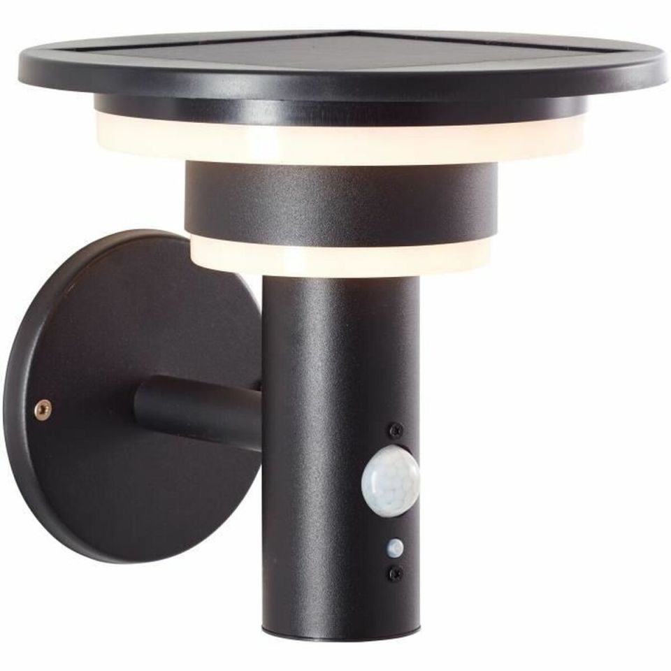 Brilliant Garvina G40405/06 LED solar outdoor wall light black with motion sensor IP44