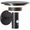 Brilliant Garvina G40405/06 LED solar outdoor wall light black with motion sensor IP44