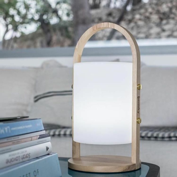 Lumisky Woody rechargeable LED table lamp dimmable IP44 H39cm