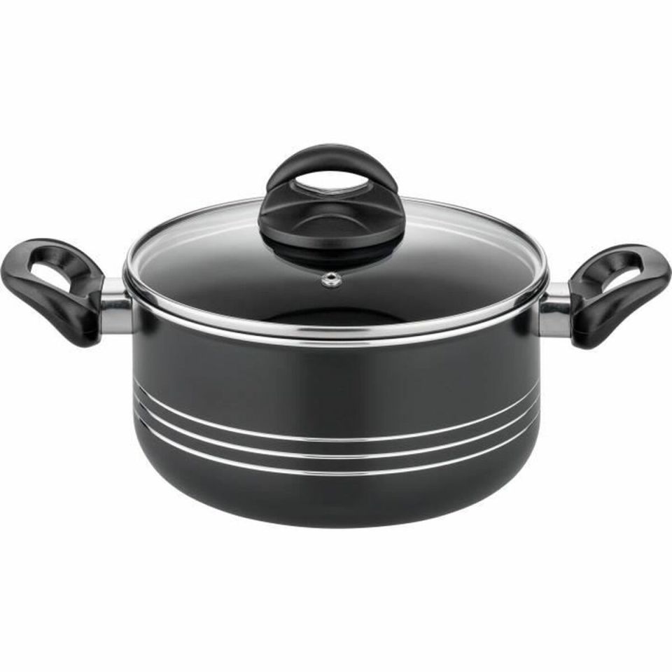 GSW Milano Nero inductie pannenset zwart 15-delig