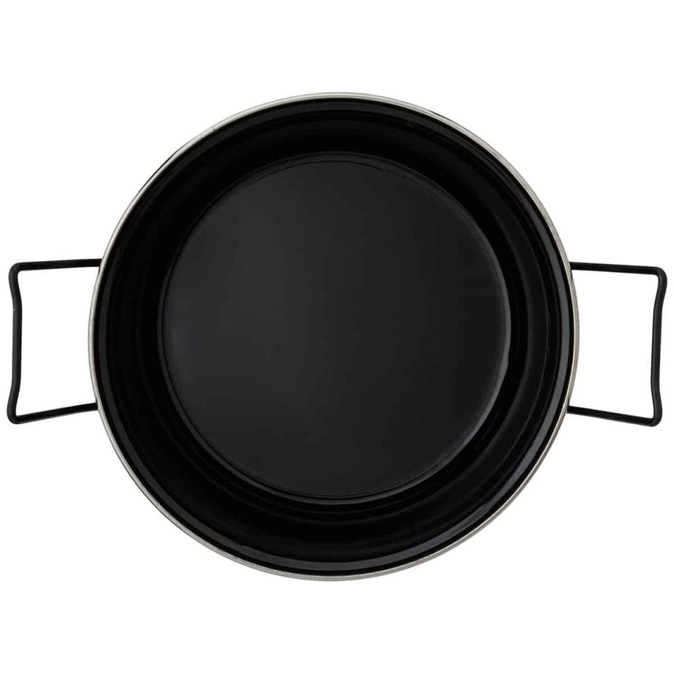 Baumalu Friteuse du Nord 28 cm zwart emaille met mand