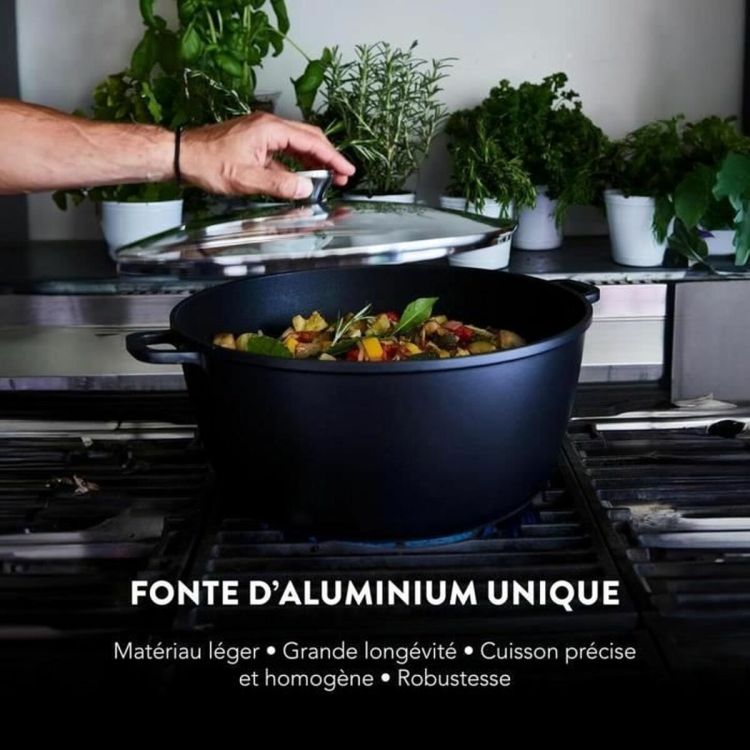 Baumalu 384942 cocotte / frying pan with lid black Ø 32 cm 10 L