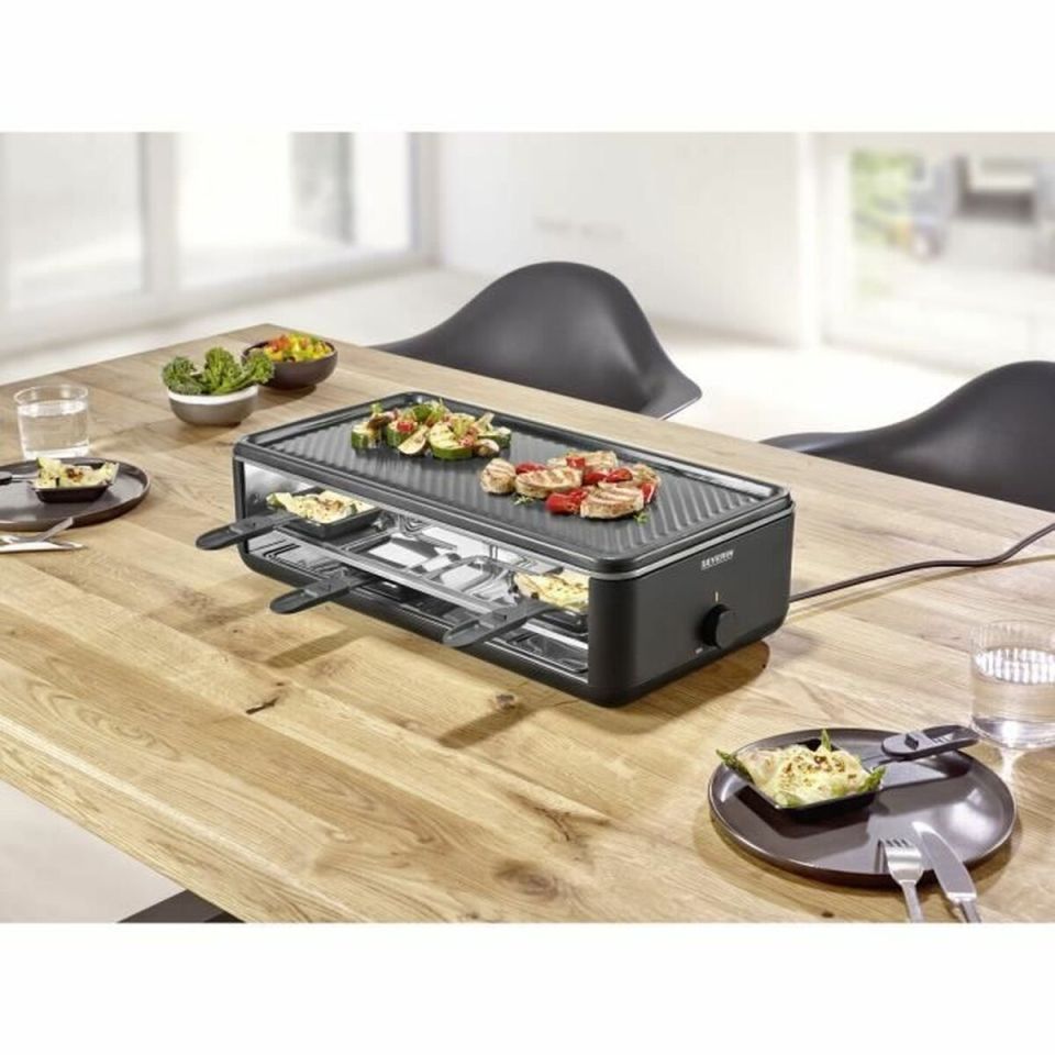 Severin RG2365 Raclette, Black, 1300 W | Serves 8 | 48 x 24 cm