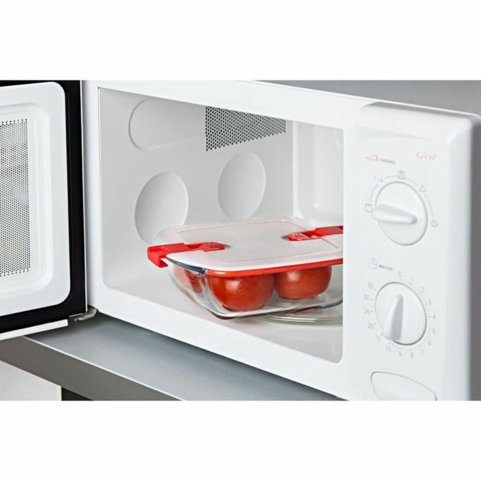 Pyrex Cook & Heat 3x1L vierkante glazen bewaarbakken