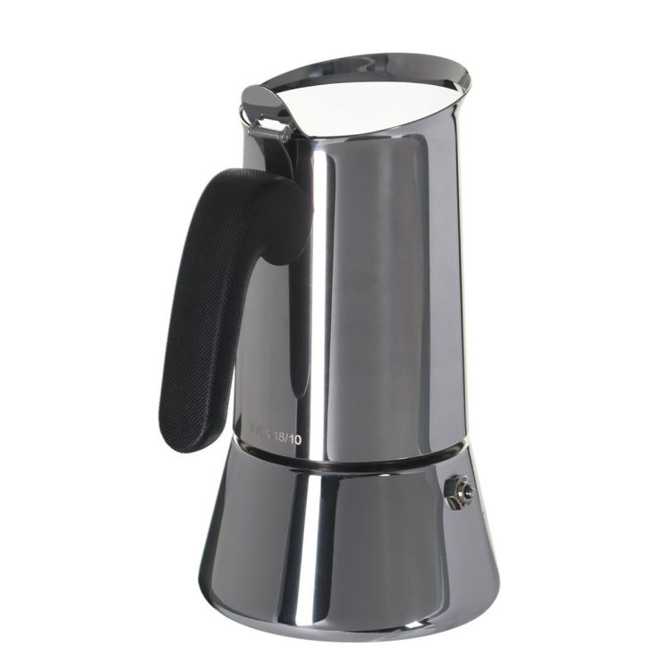 Bialetti New Venus 6-cup moka pot stainless steel silver/black