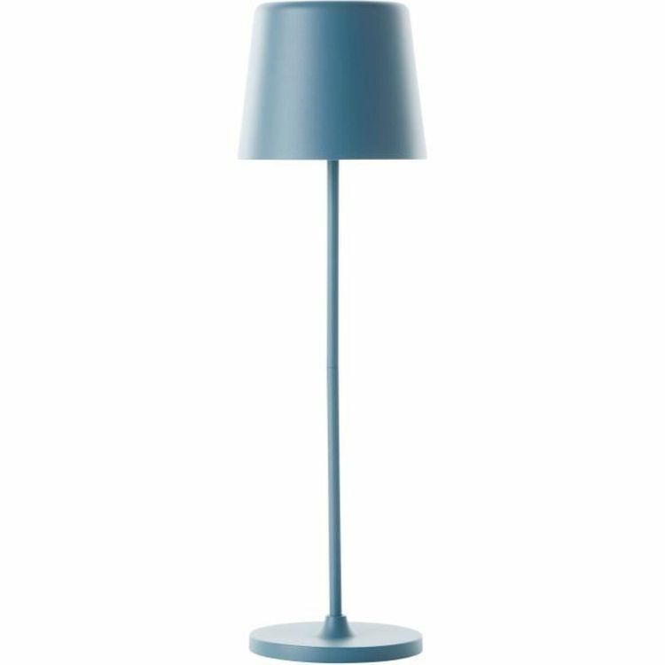 Brilliant Kaami G90939/04 rechargeable LED table lamp light blue IP44 37 cm